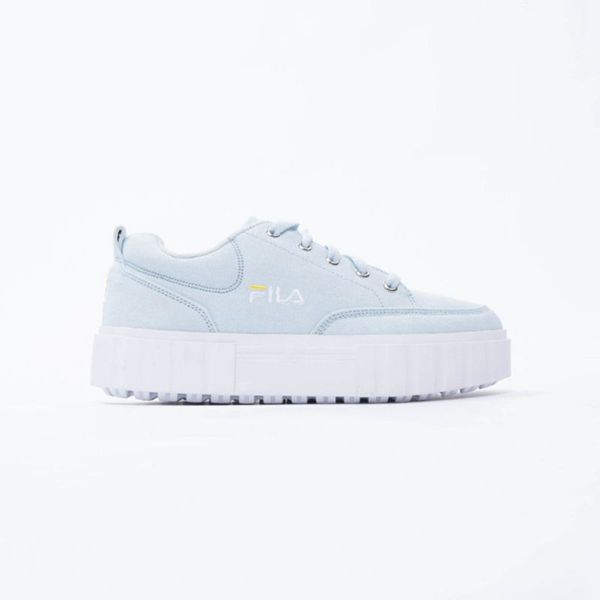 Fila Sneakers Dam Blå / Citron / Vita - Sandblast Canvas,62198-ADBF